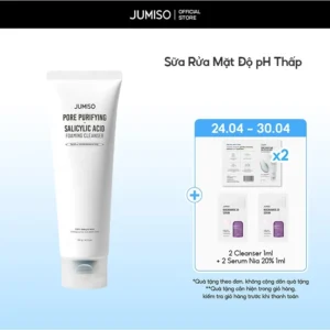 Sữa Rửa Mặt Độ pH Thấp Làm Sạch Sâu Lỗ Chân Lông cho da dầu mụn JUMISO Pore Purifying Salicylic Foaming Cleanser 120g