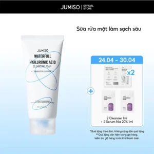 Sữa Rửa Mặt JUMISO Waterfull HA Làm Sạch Sâu, Loại Bỏ Cặn Kem Chống Nắng Và Cấp Ẩm Cho Da