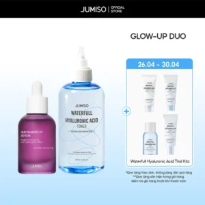 Bộ đôi cấp ẩm, dưỡng sáng mờ thâm và kiềm dầu cho da nhạy cảm JUMISO Toner HA 250ml và Niacinamide 20% 40ml