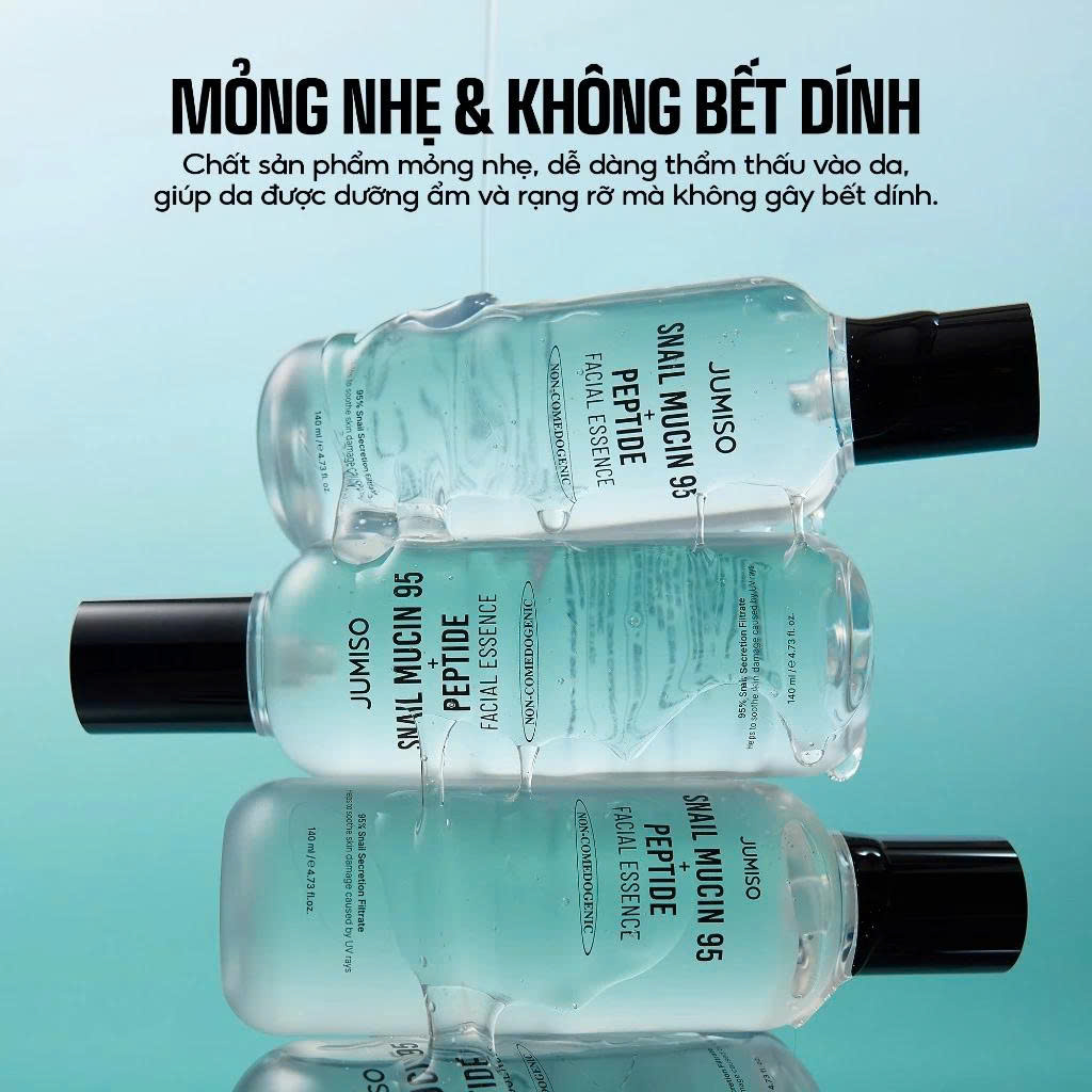 Tinh chất dưỡng da Ốc sên giúp ngăn ngừa lão hóa JUMISO Snail Mucin 95 + Peptide 140ml - Image 6