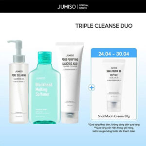 Bộ 3 sản phẩm giúp sạch sâu, cấp ẩm và hỗ trợ ngăn ngừa lão hóa JUMISO Total Moisture Set
